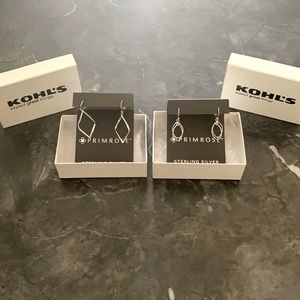 Two sets of Sterling Silver earrings Brand NEW